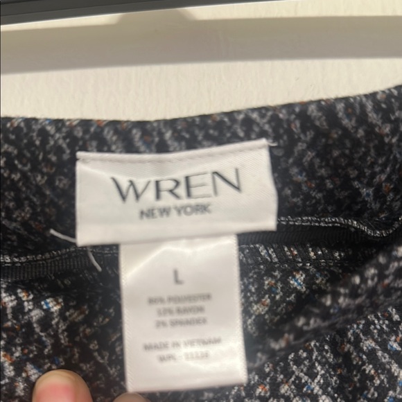 Wren Gray Wide Leg Pants with Textured Pattern - Picture 2 of 5